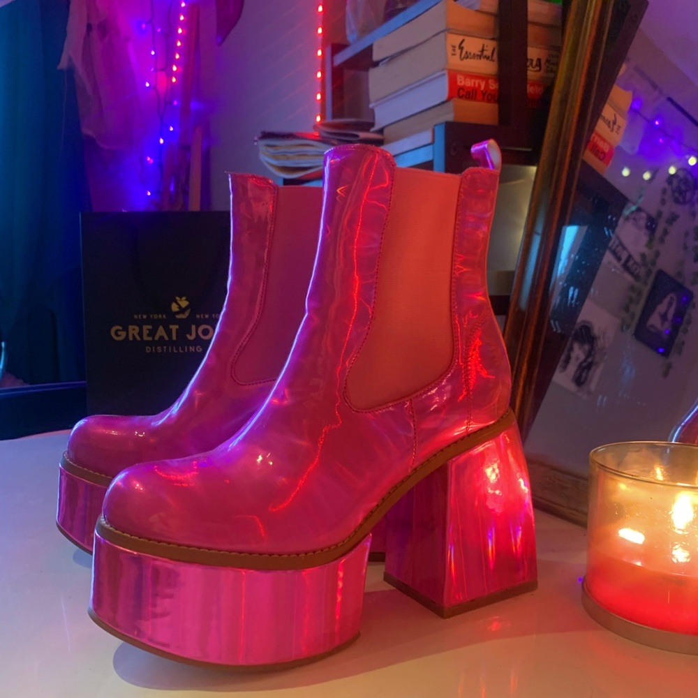 hot pink platforms